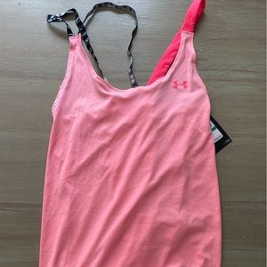 Under Armour strappy tank in hot pink with tags